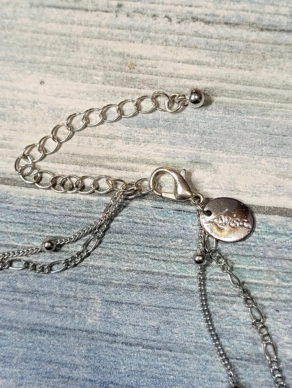 Lovisa Silver Layered Multi-Chain Necklace with Bead Accents
